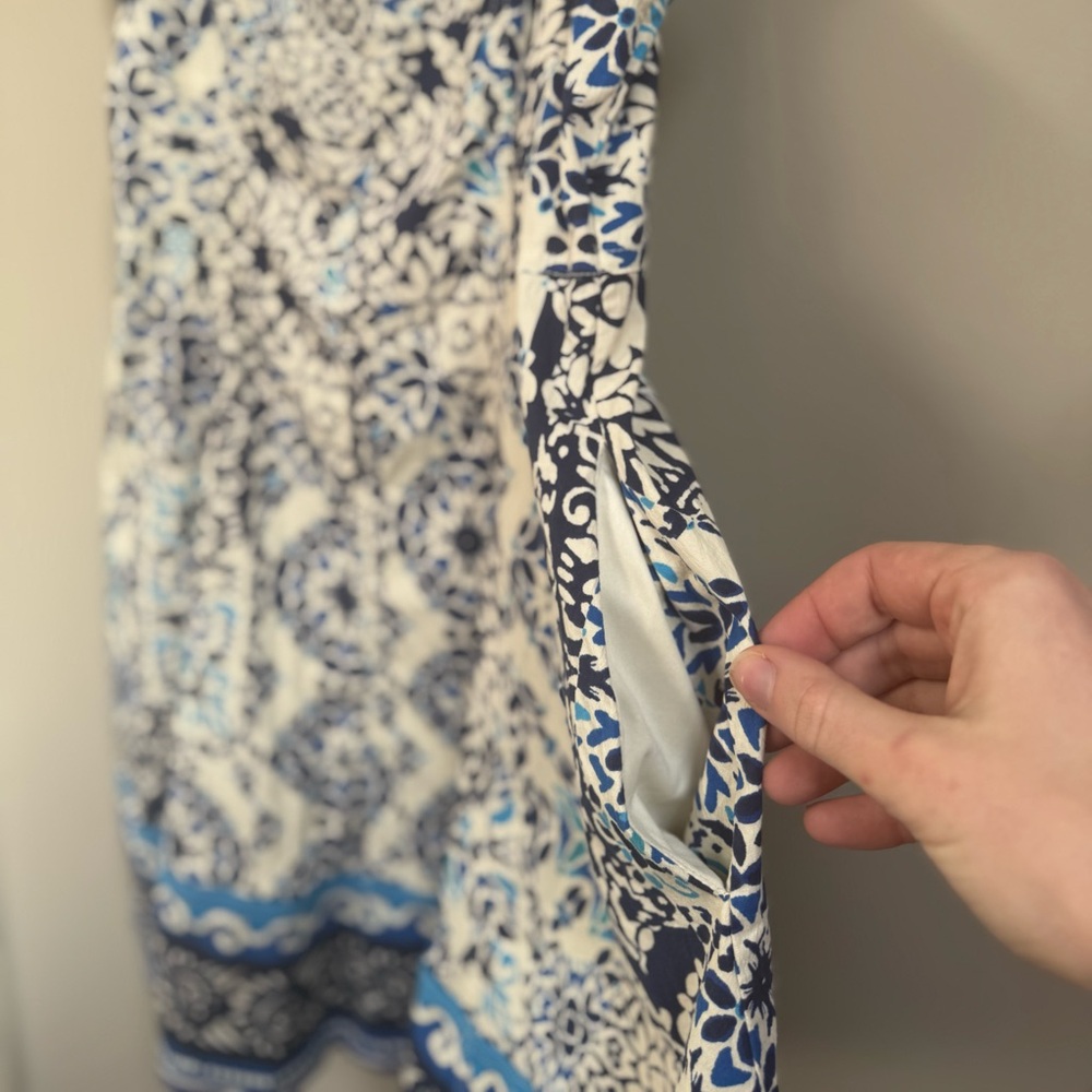 Avec Les Filles Mini Sundress Size 2 💙 Sweetheart Fit & Flare - Picture 5 of 12